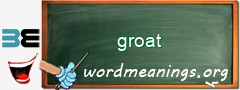 WordMeaning blackboard for groat